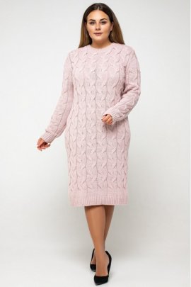 Укороченное вязаное платье size+